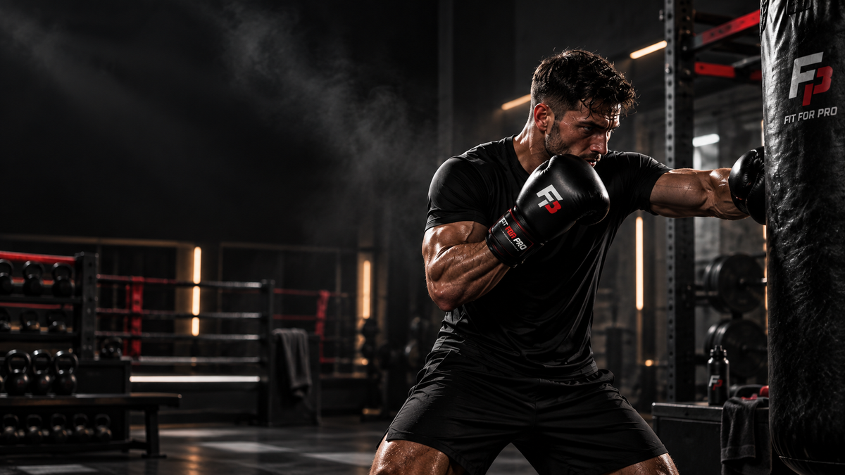 Fit for Pro Boxen – Athlet am Boxsack